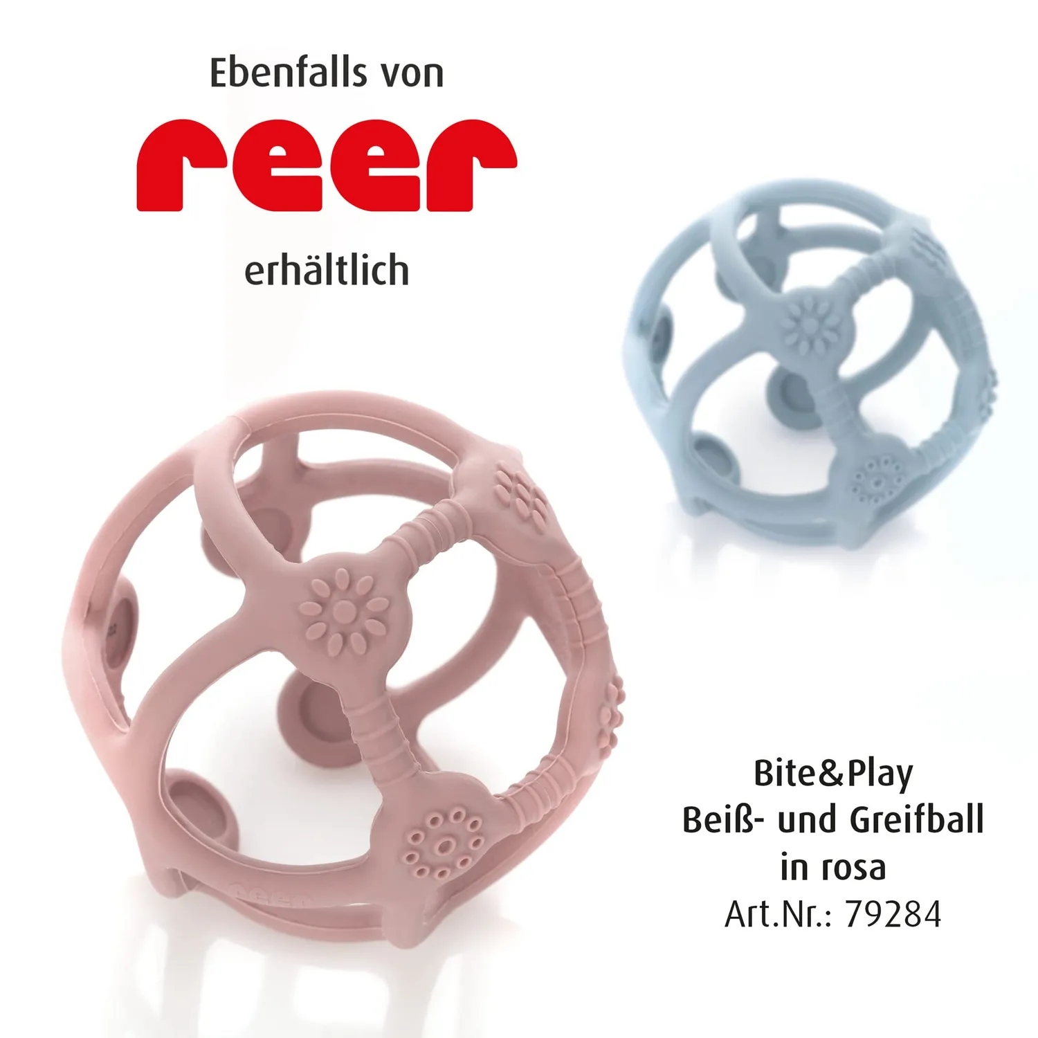 Reer Bite&Play Beiß- und Greifball blau Silikon