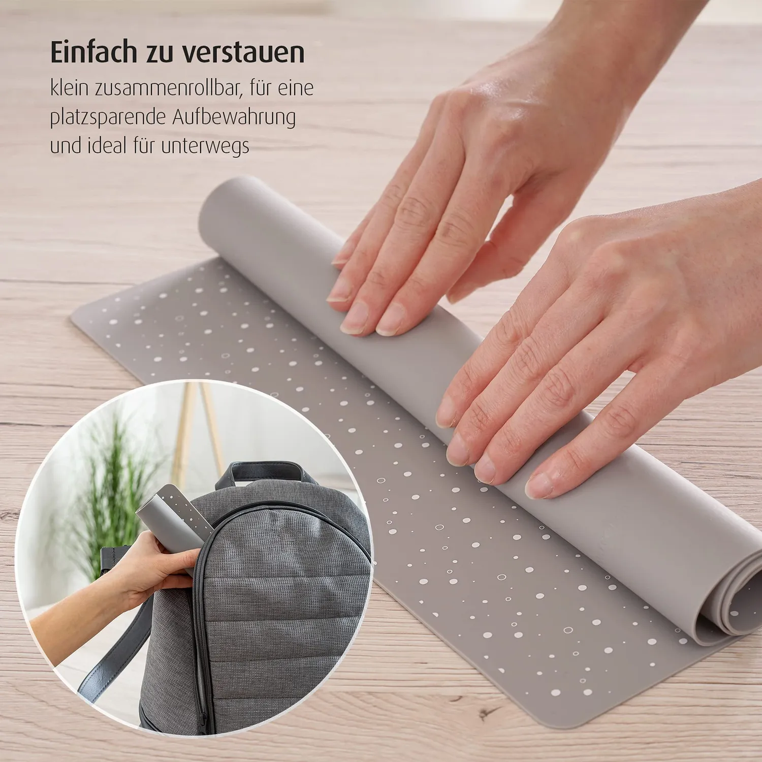 Reer Eat'n Tidy 25021 Tischset Silikon grau rutschfest