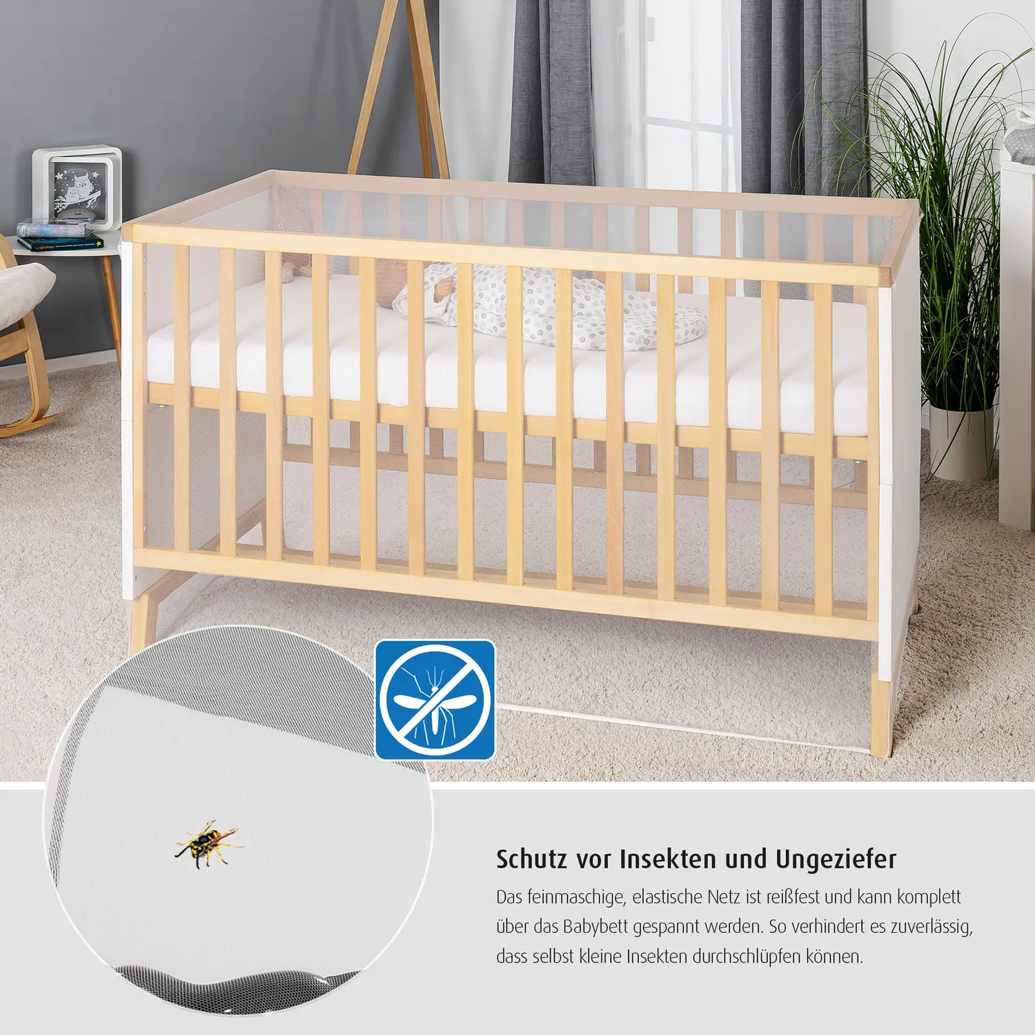 Reer BiteSafe Insektenschutz Bett 87040 Weiß XL