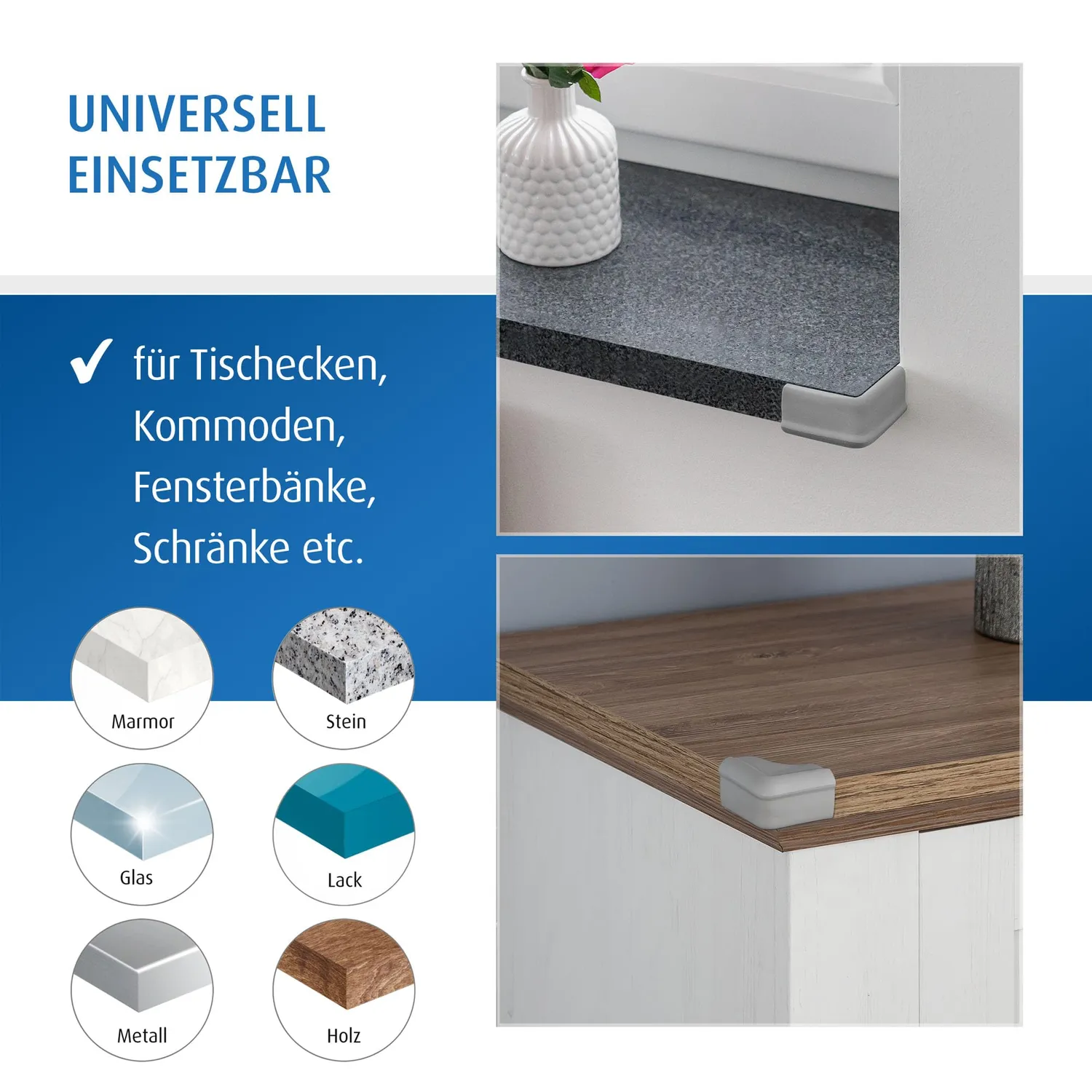 Reer Soft Eckenschutz grau bissfest 4 Stück