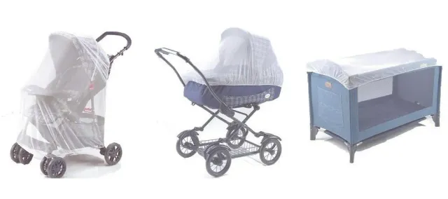 Reer Insektenschutz Moskitonetz Kinderwagen weiß universal