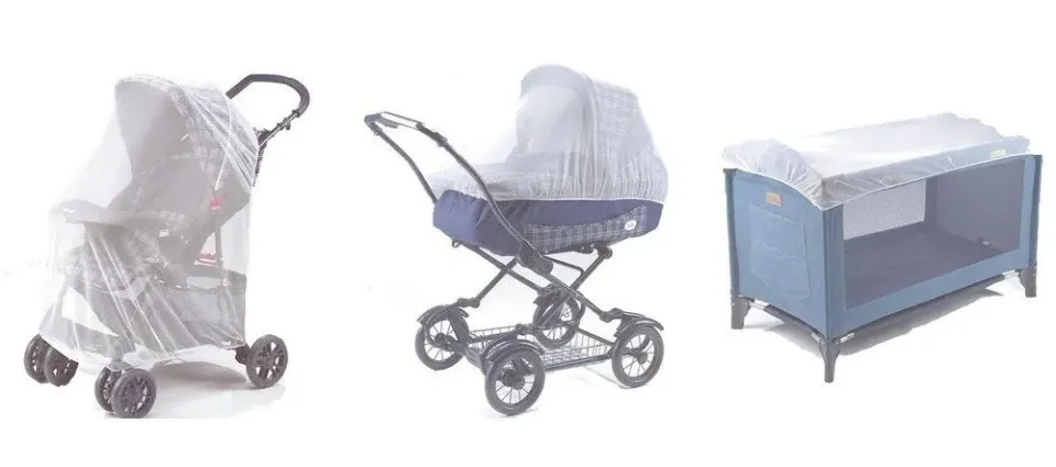 Reer Insektenschutz Moskitonetz Kinderwagen weiß universal