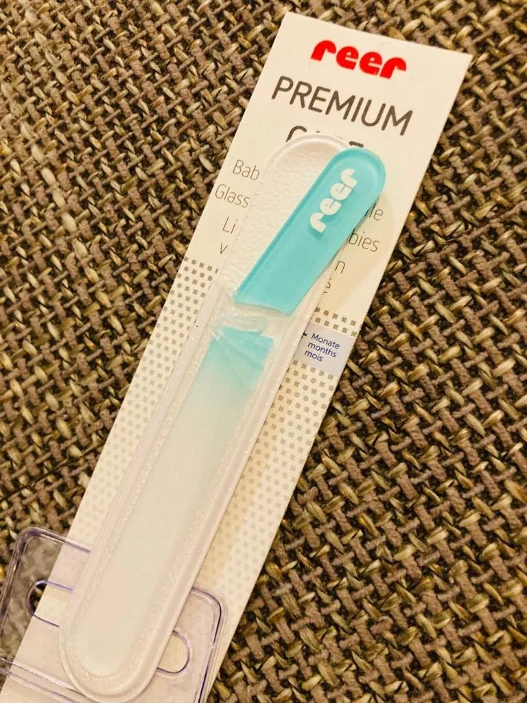 Reer PremiumCare Baby Glas-Nagelfeile weiß schonend