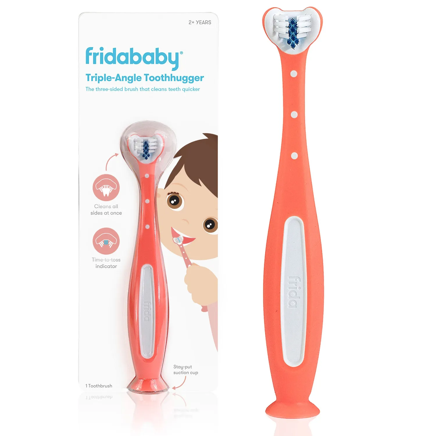Frida Baby Toothhugger Zahnbürste Gelb 3-seitig