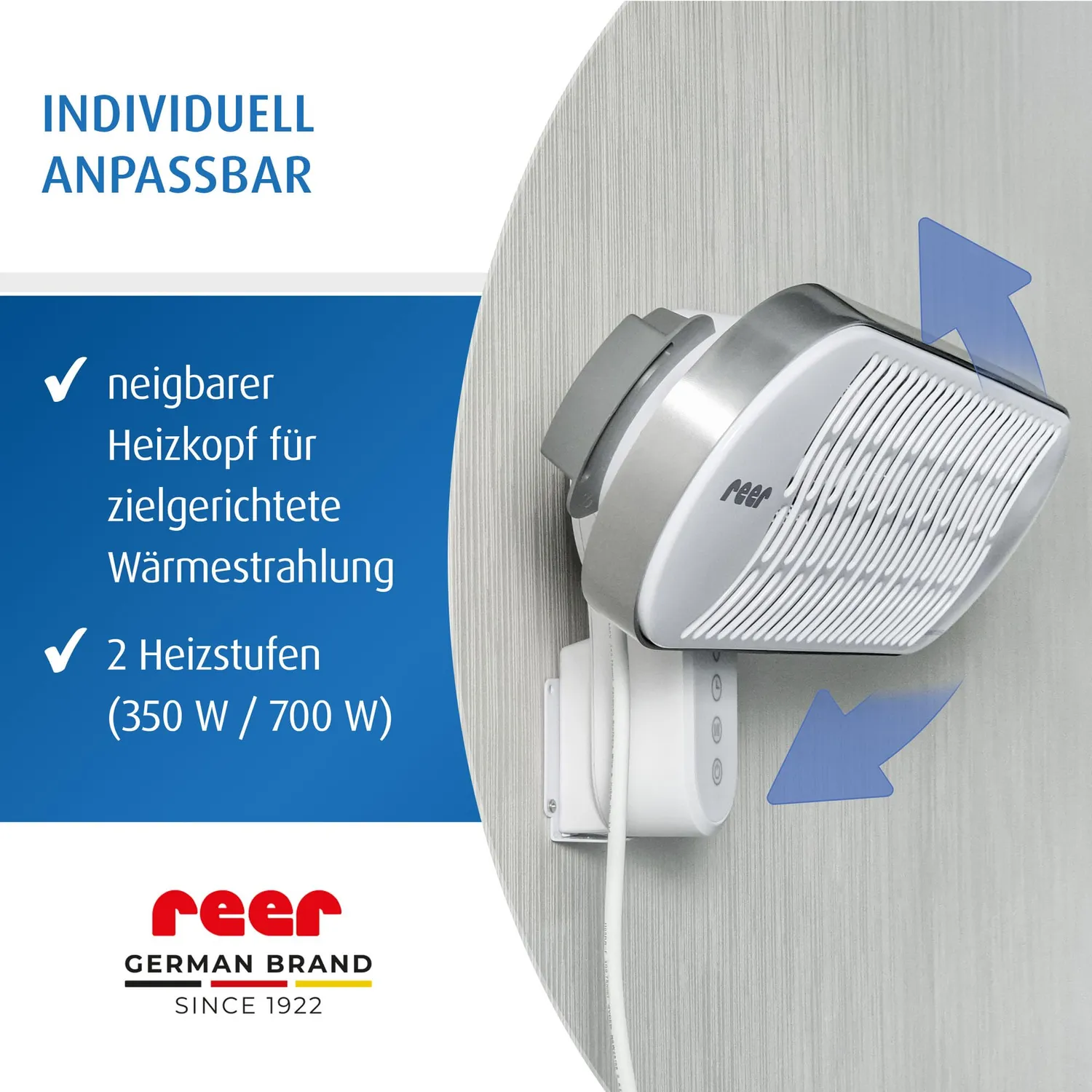 Reer HeatCare+ Wickeltisch Wärmestrahler mit Fernbedienung
