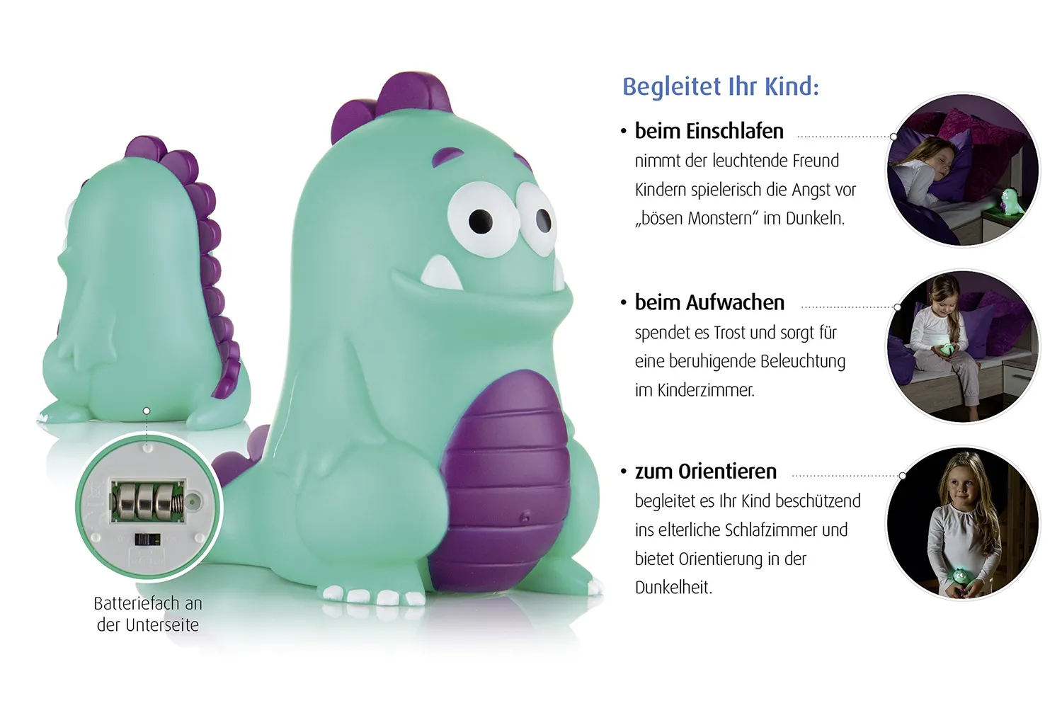 reer 52032 MyLovelyMonster Einschlaflicht LED 10 cm batteriebetrieben