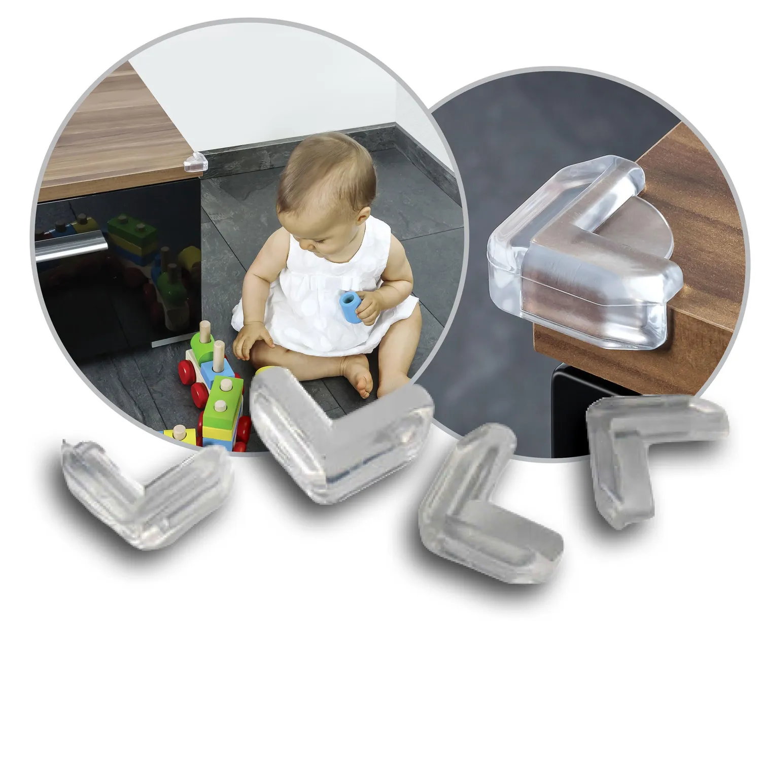 Reer 4904 Eckenschutz transparent Kantenschutz 4 Stück