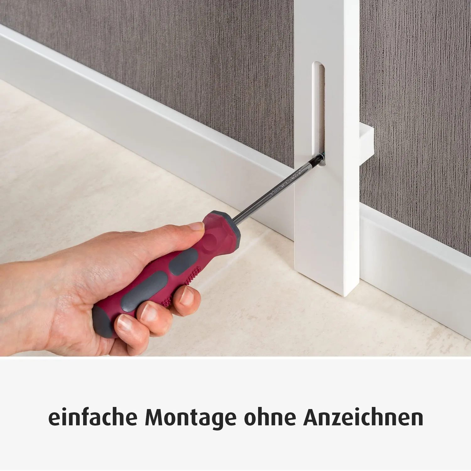 Reer WallFlex Abstandhalter Fußleiste Türgitter Weiß Holz