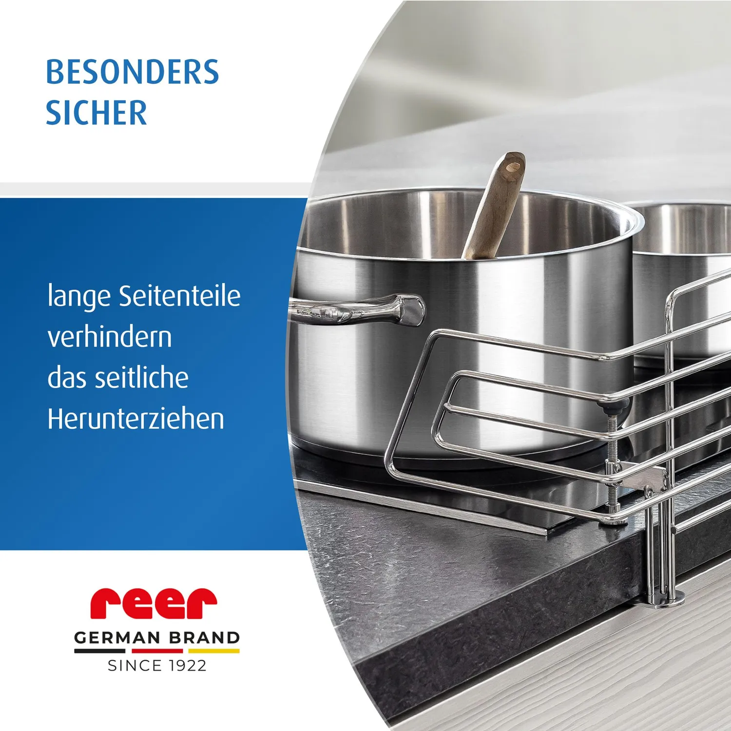 Reer Classic Herdschutzgitter Edelstahl 65 cm spülmaschinenfest