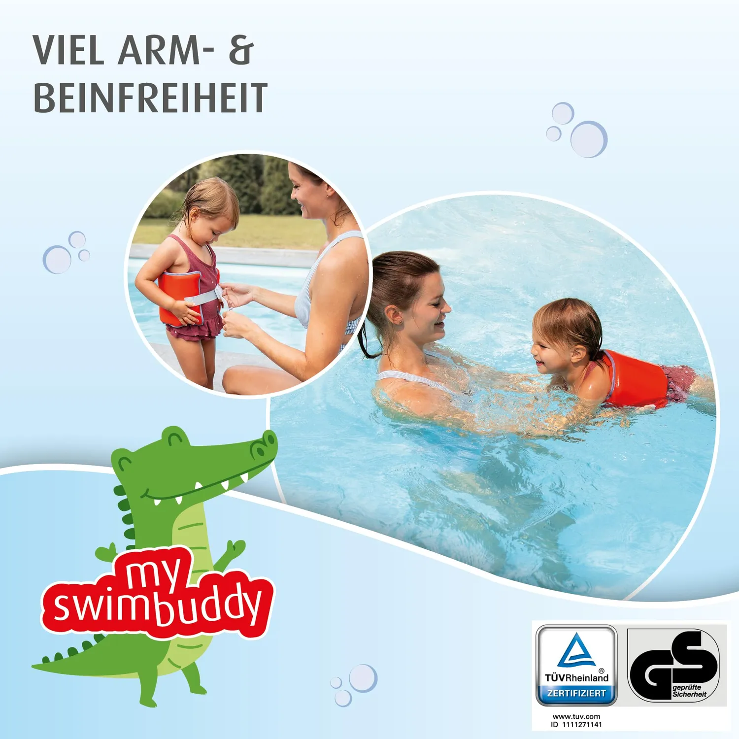 Reer myswimbuddy Schwimmgürtel 15-30 kg Neopren rot