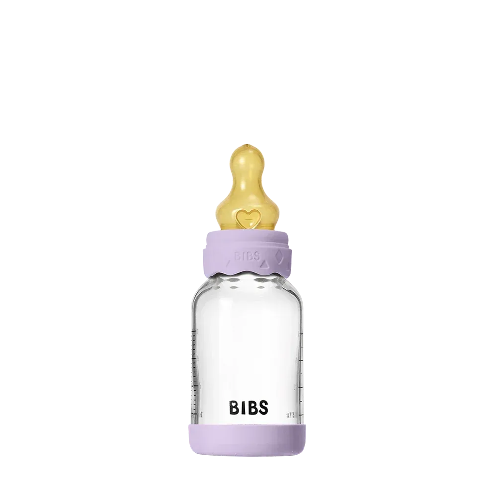 BIBS Boheme Baby Glasflasche 120 ml Violet Sky Latex