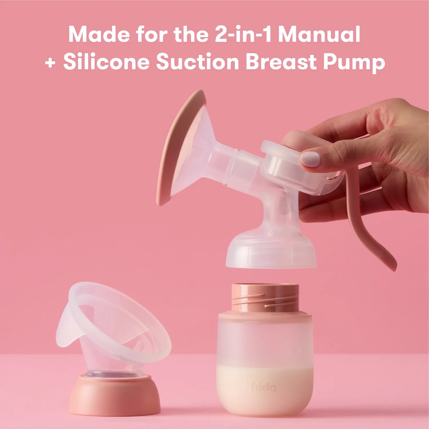 Frida Mom 2-in-1 Manual Breast Pump Flasche 150 ml Silikon