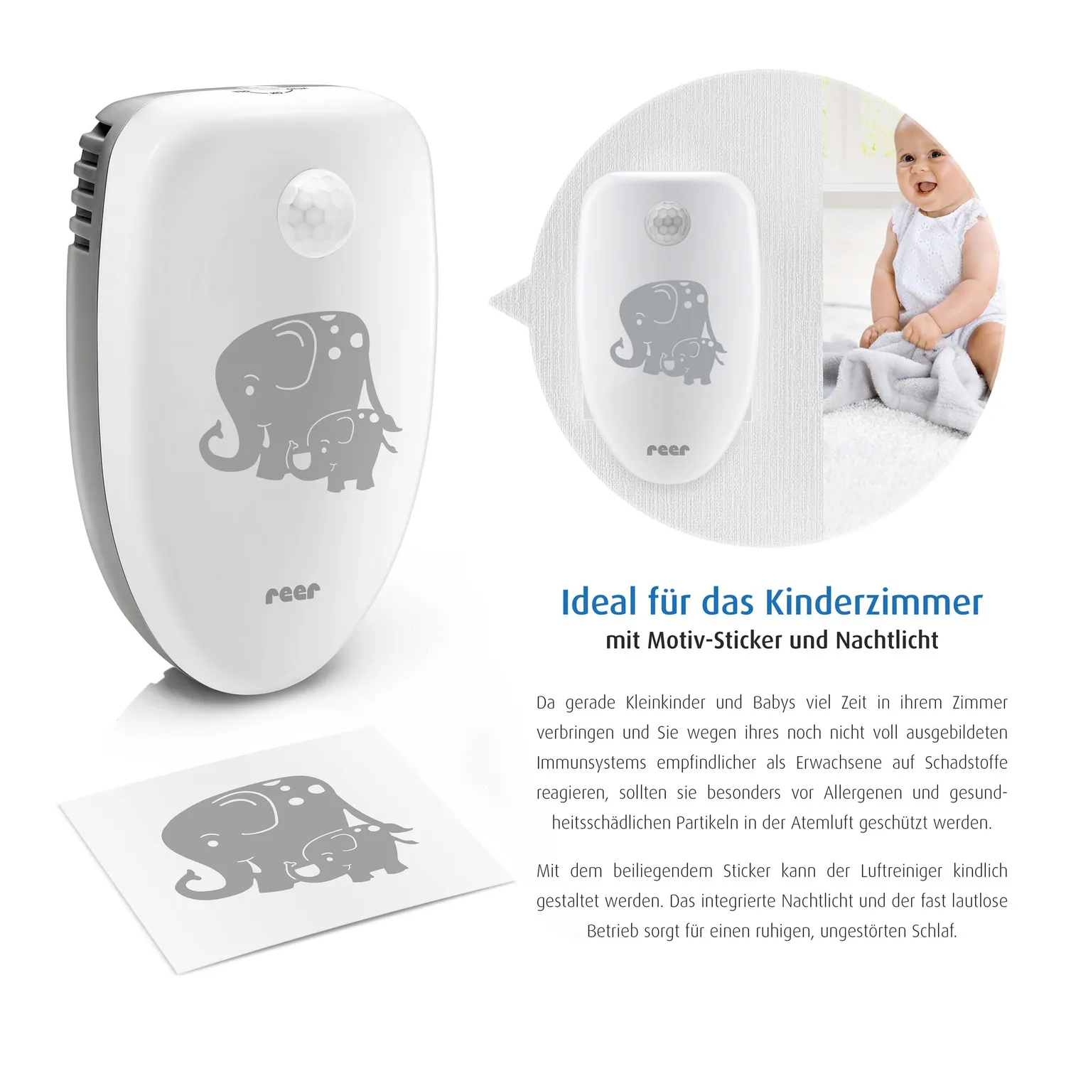 Reer PureAir Ionen-Luftreiniger UV-C Raumluft filterlos