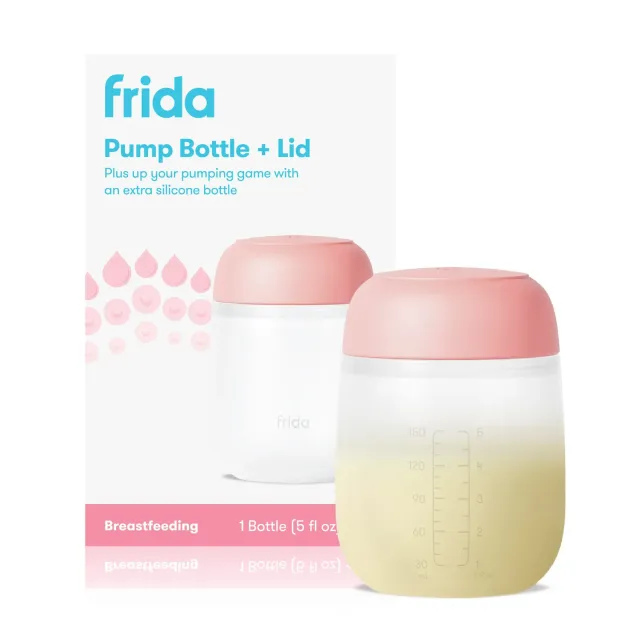 Frida Mom 2-in-1 Manual Breast Pump Flasche 150 ml Silikon