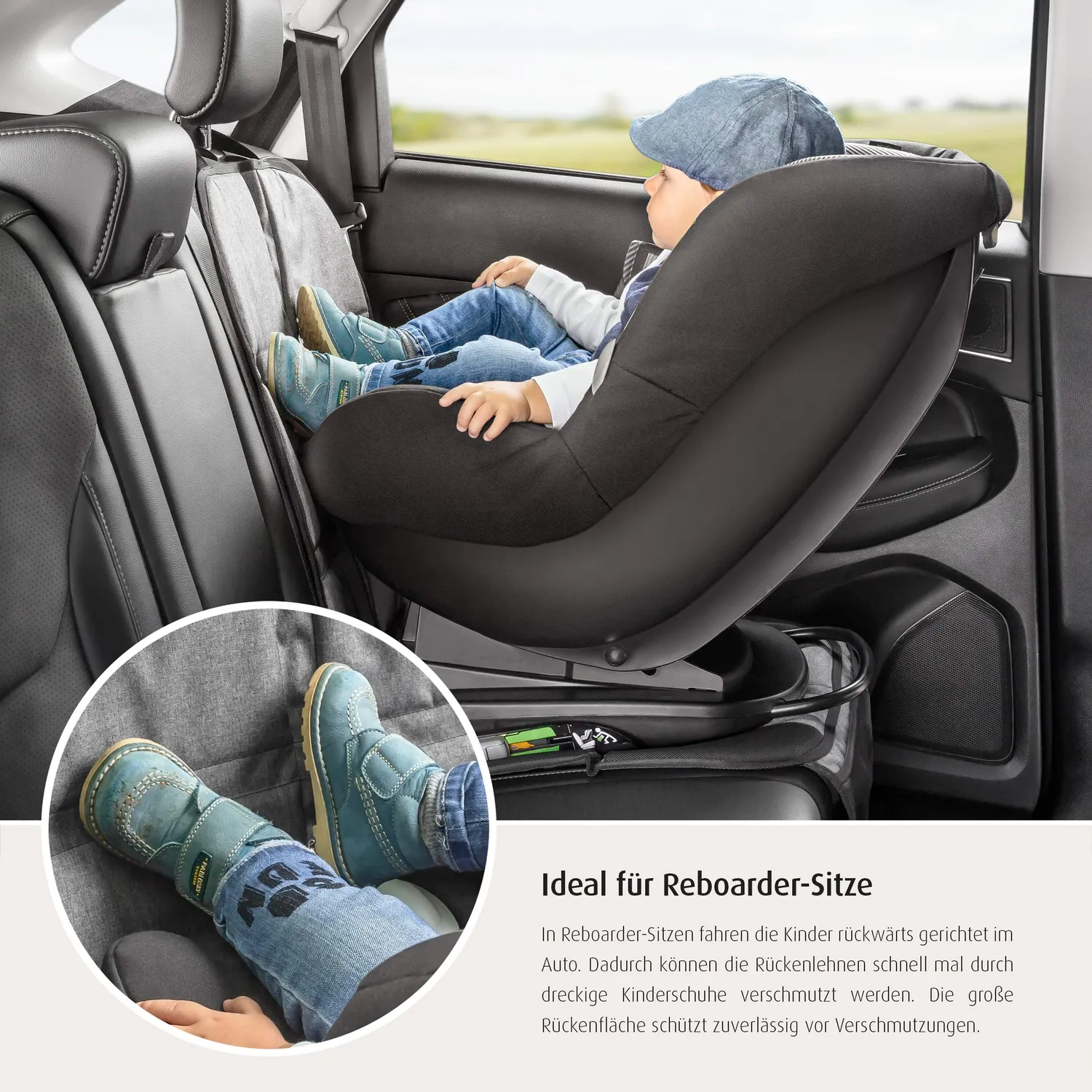 Reer TravelKid MaxiProtect Kindersitz-Unterlage lang grau