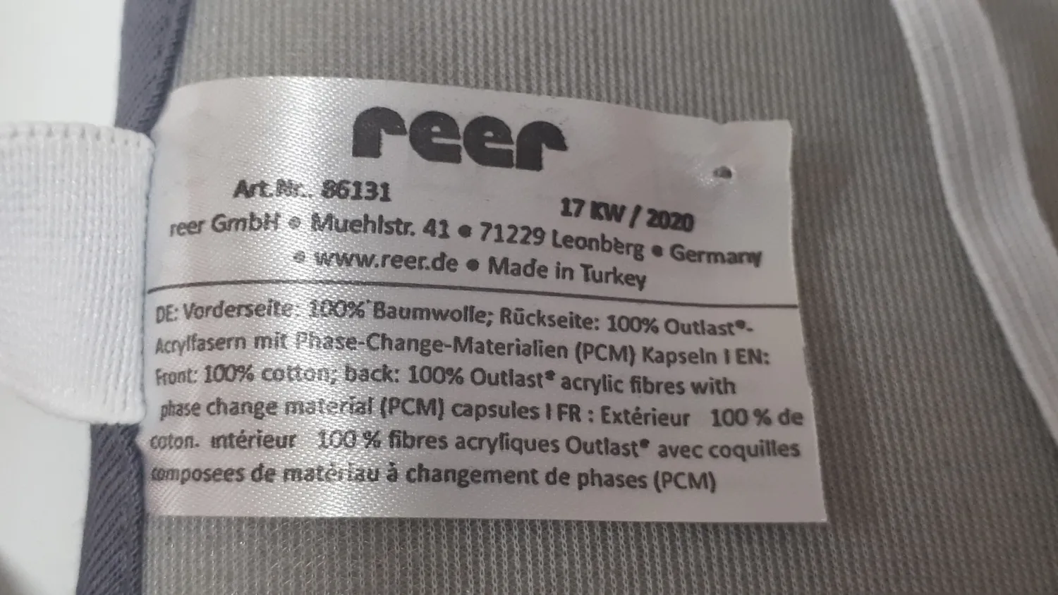Reer TravelKid Breeze Sitzauflage 80x30 Outlast Kühlend