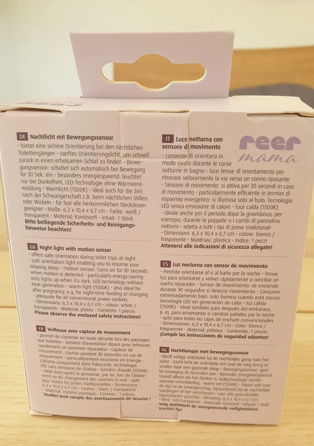 Reer Nachtlicht Bewegungssensor warmweiß Steckdosenlicht