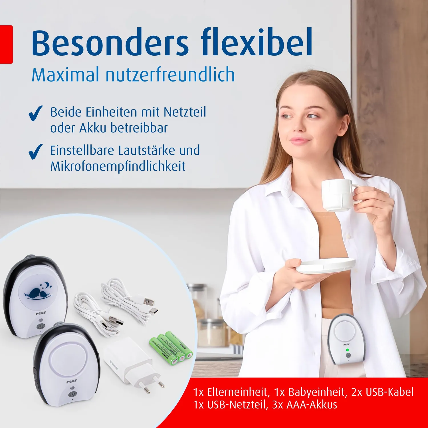 Reer Rigi Babyphone digital 300m mit Nachtlicht