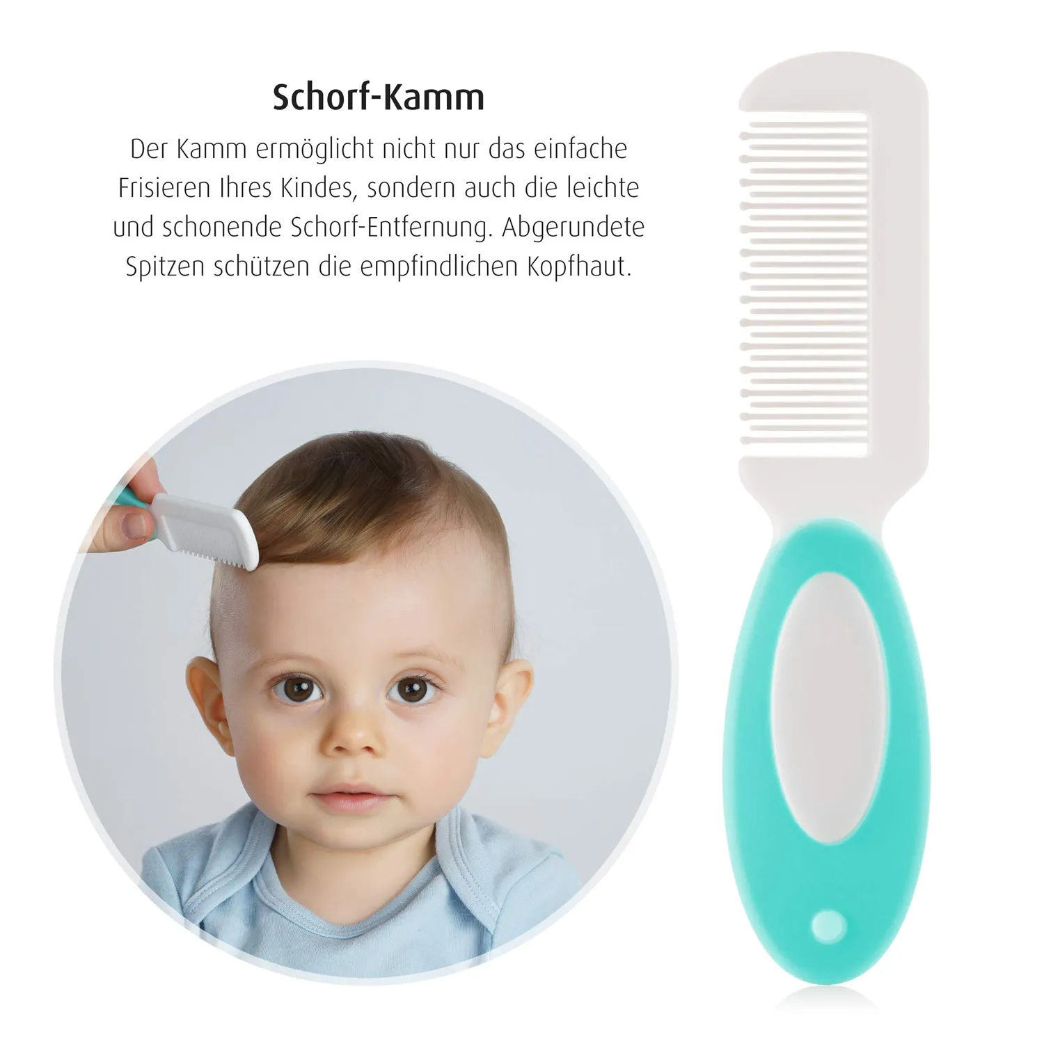 Reer BabyCare Babypflegeset 5-teilig Naturborsten Etui