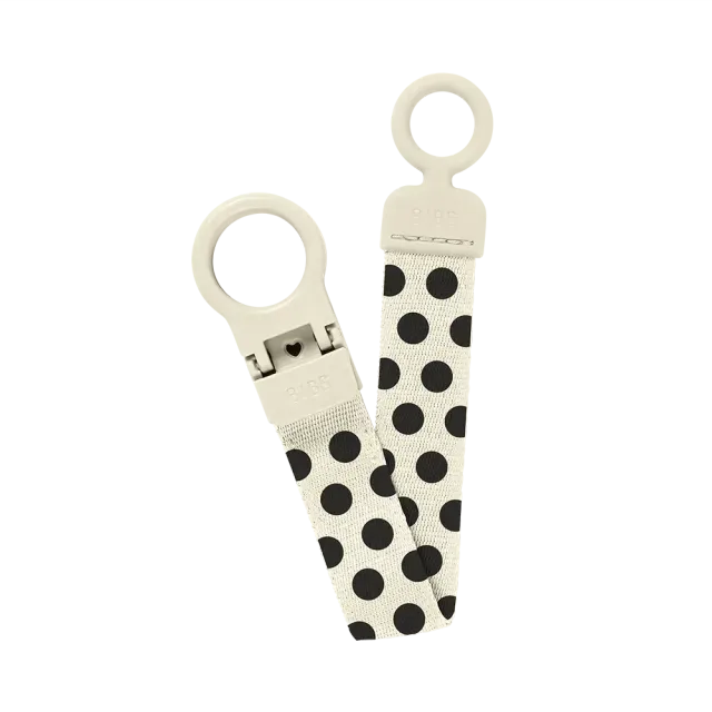 BIBS Studio Clip Loop Schnullerclip Ivory Black 1 St