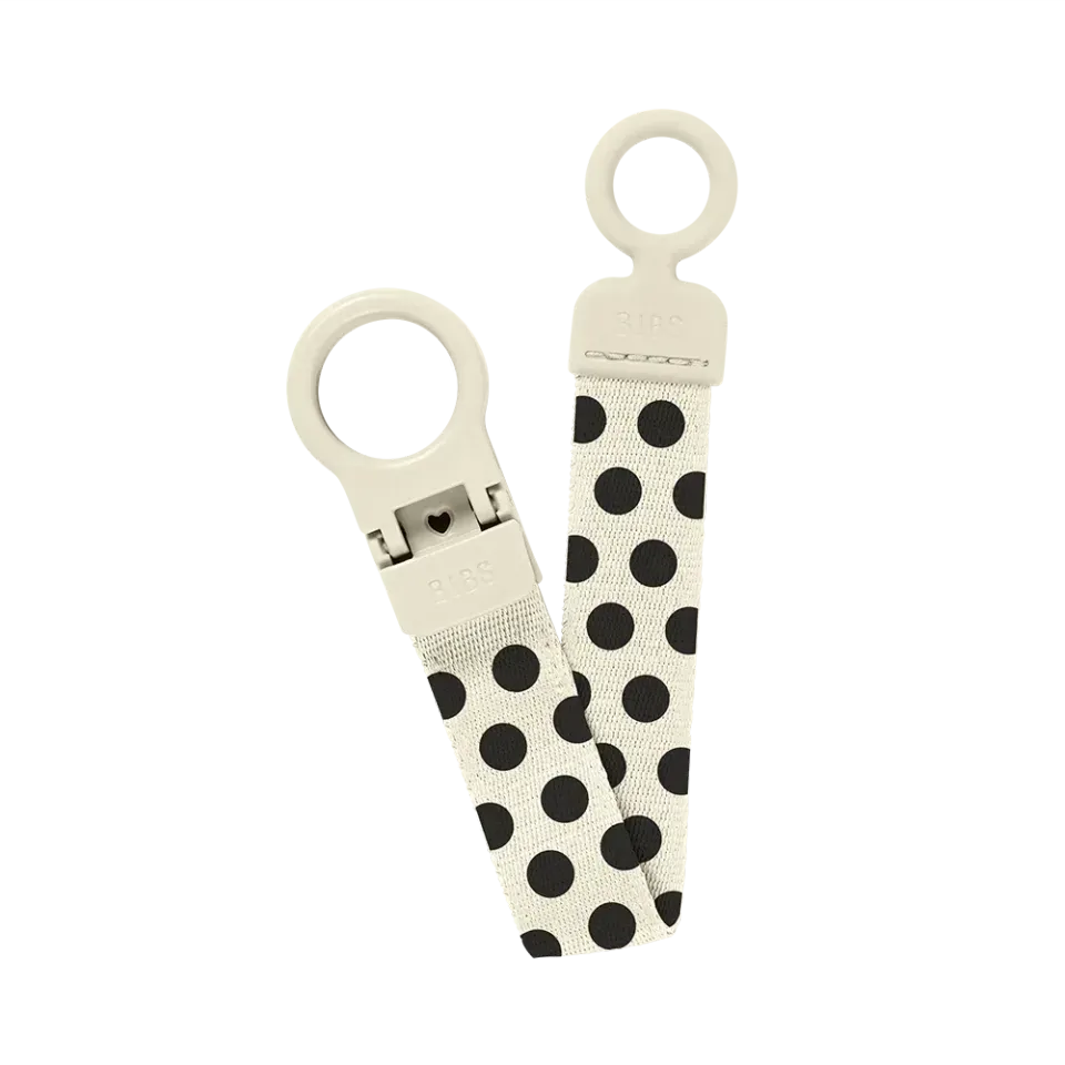 BIBS Studio Clip Loop Schnullerclip Ivory Black 1 St