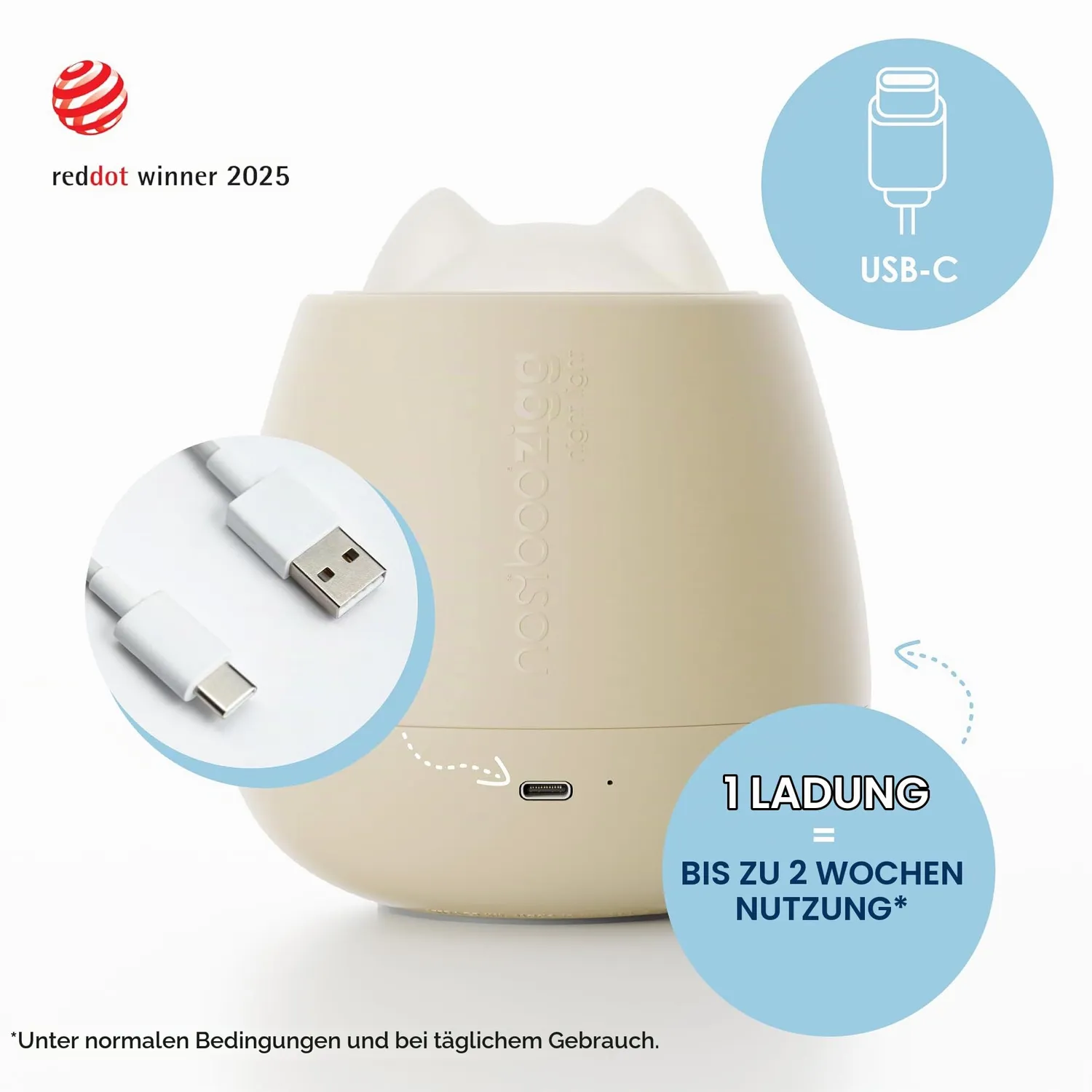 Nosiboo Zigg Nachtlicht Baby Rotlicht mit Timer