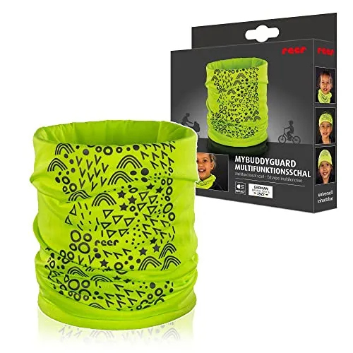Reer MyBuddyGuard Multifunktionsschal Gelb reflektierend 26x45
