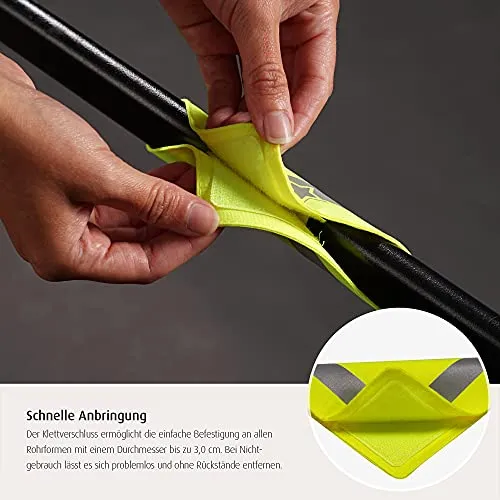 Reer LightReflex Reflektor-Set 4 Stück Gelb Klett 12 cm