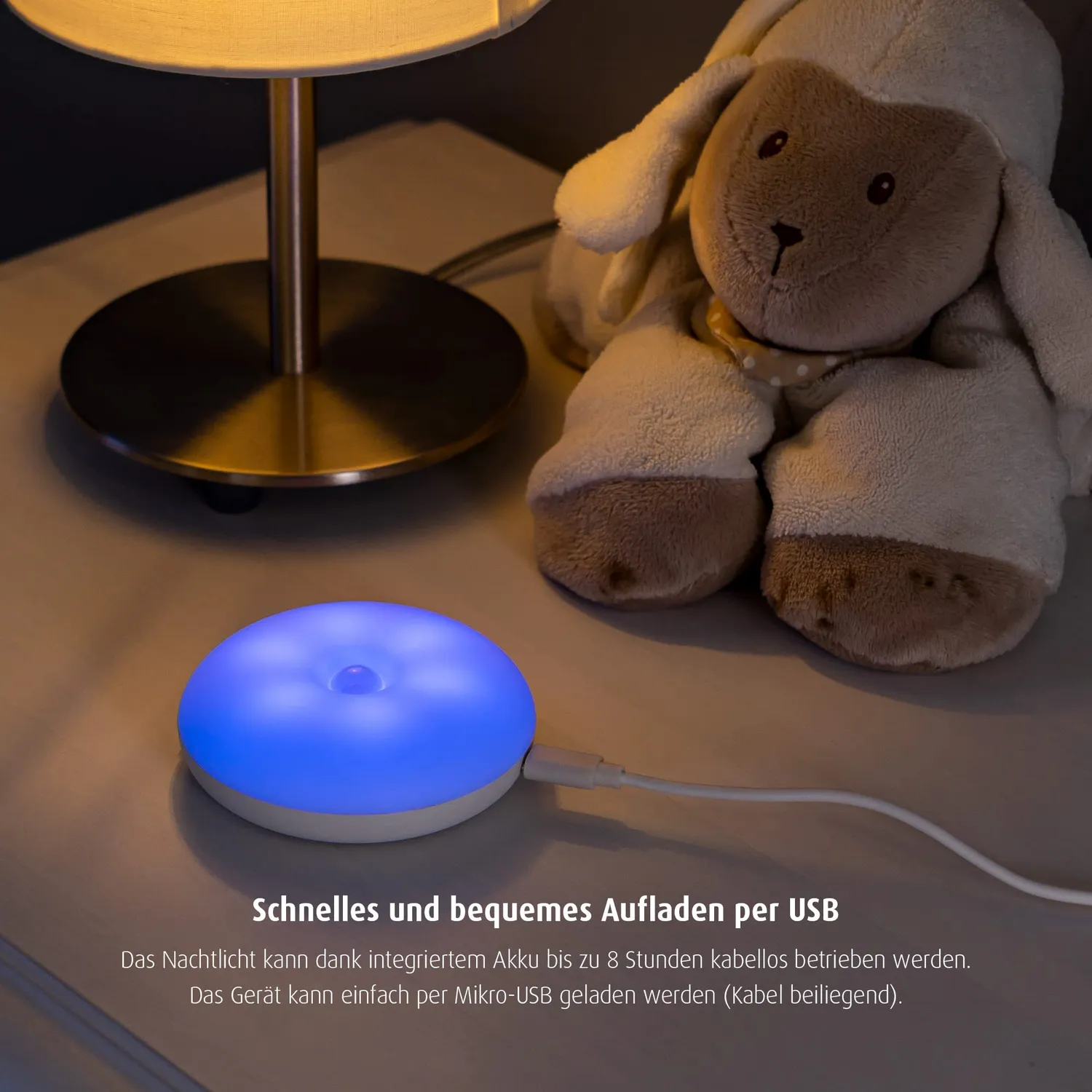 Reer NightGuide SmartLight Nachtlicht Bluetooth weiß Timer