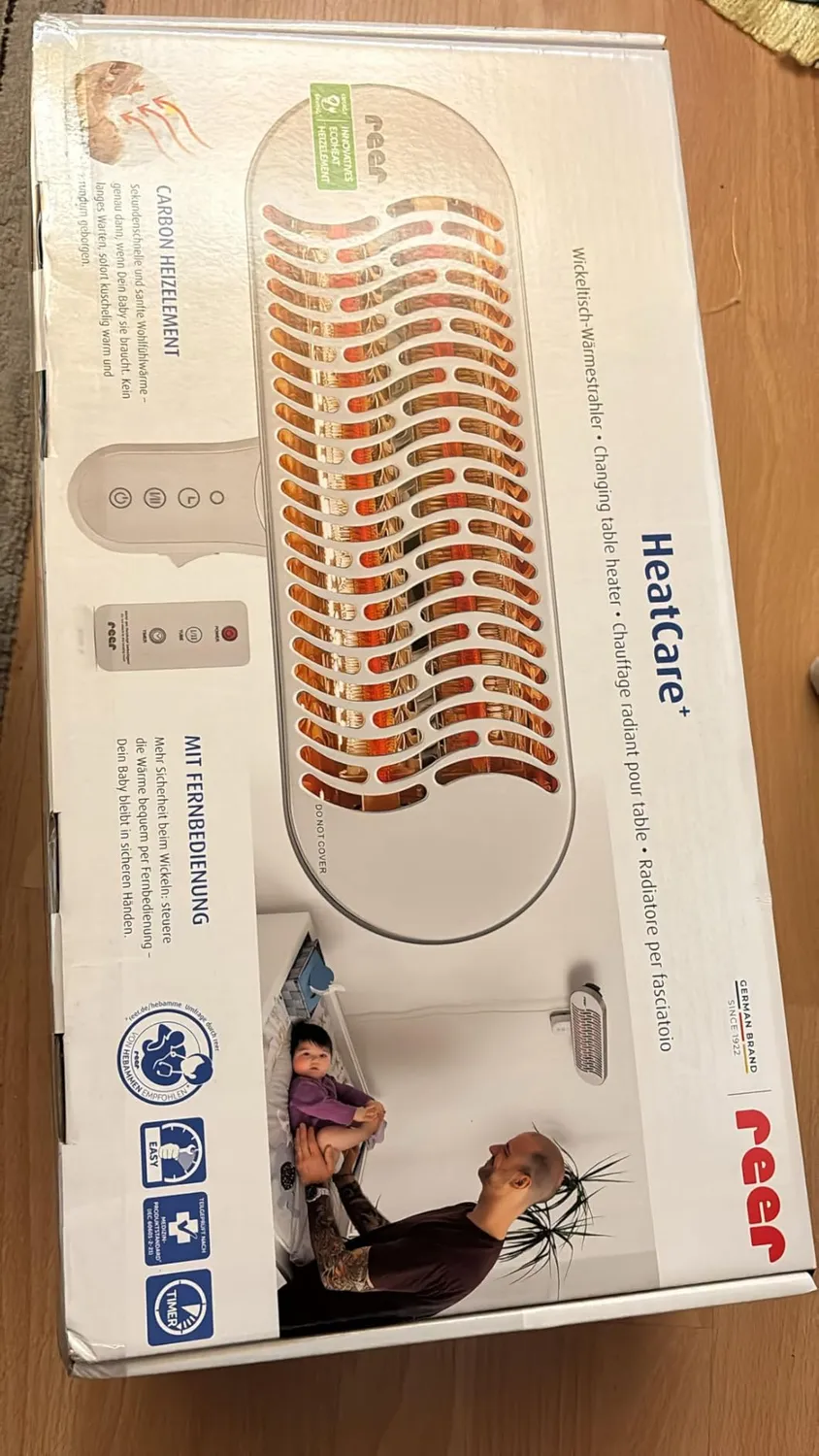 Reer HeatCare+ Wickeltisch Wärmestrahler mit Fernbedienung