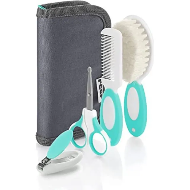 Reer BabyCare Babypflegeset 5-teilig Naturborsten Etui