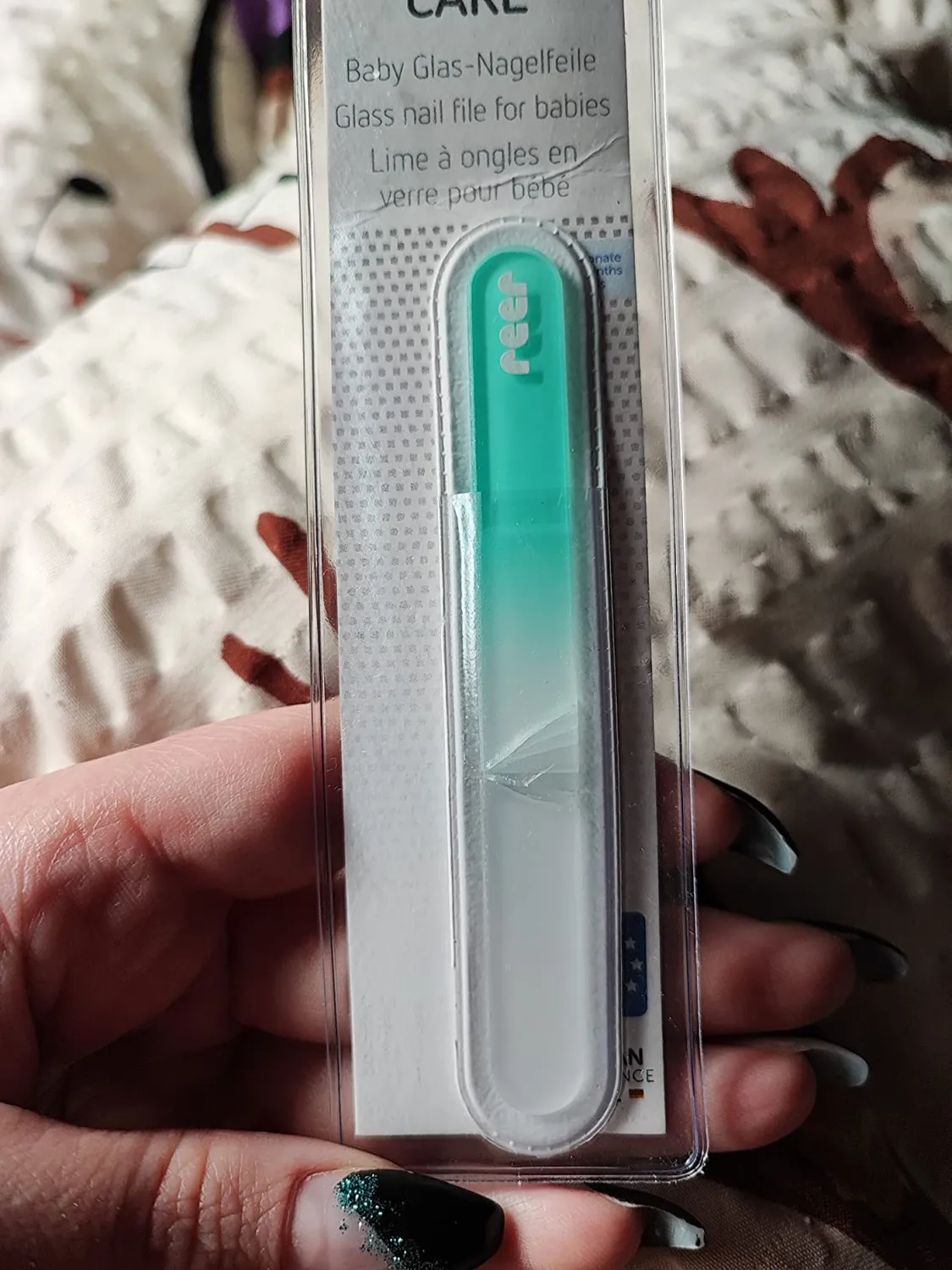 Reer PremiumCare Baby Glas-Nagelfeile weiß schonend