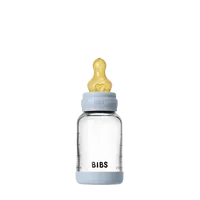 BIBS Baby Bottle Glasflasche Ivory 120 ml 2 Stück Latex