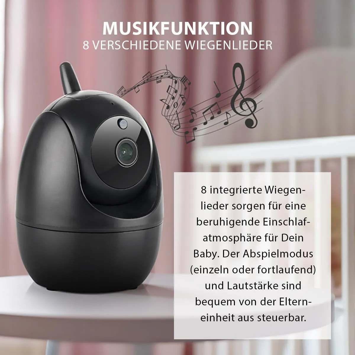 Reer BabyCam Pro HD Move Video-Babyphone 5 Zoll 300 m schwenkbar