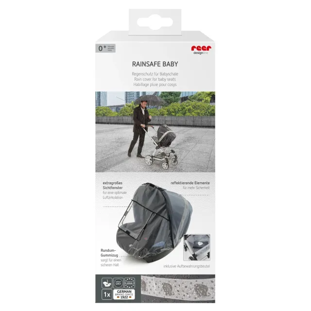 Reer DesignLine RainSafe Regenschutz Babyschale PVC-frei Tasche