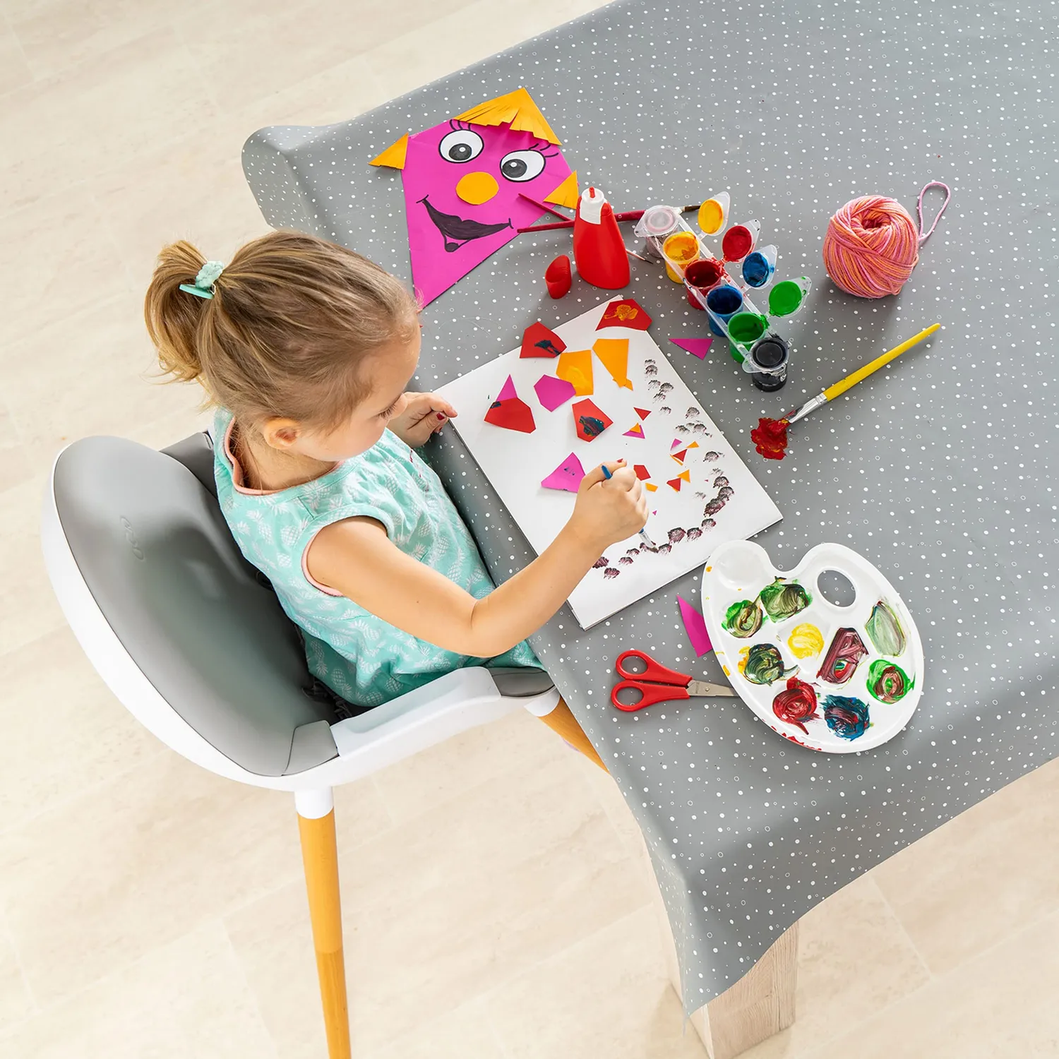 Reer Eat'n Tidy Hochstuhlunterlage grau 107x107 wasserfest